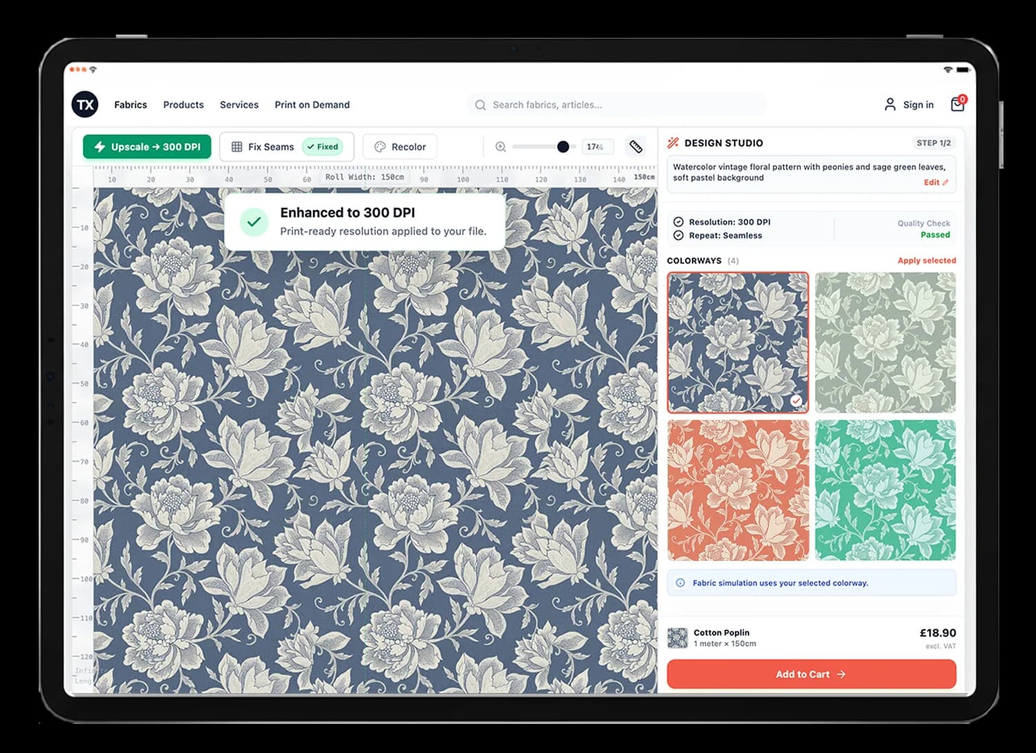 White-label AI pattern generator — embed seamless pattern tools in your textile platform