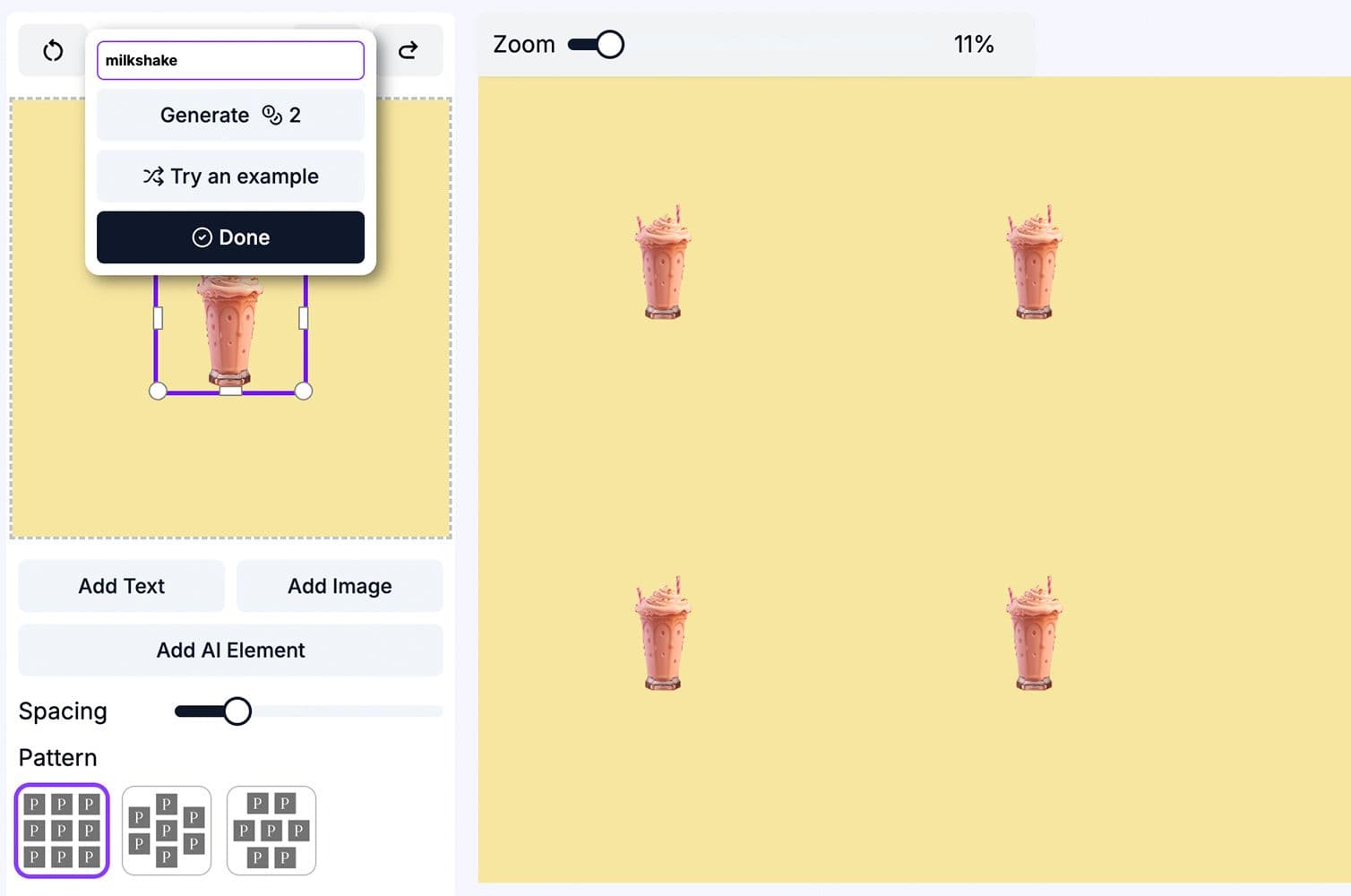 Creating a pattern from AI elements
