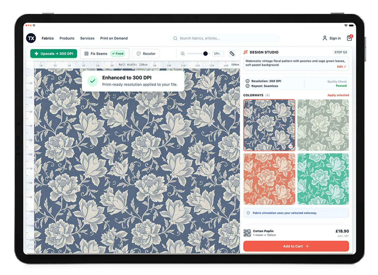 White-label AI pattern generator — embed seamless pattern tools in your textile platform